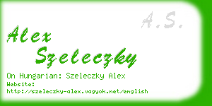alex szeleczky business card